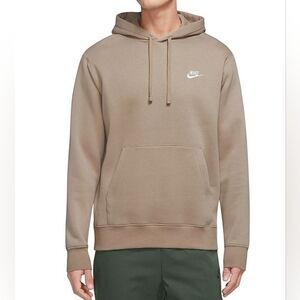 Nike Sportswear Fleece Pullover Hoodie Sweatshirt Khaki XXL